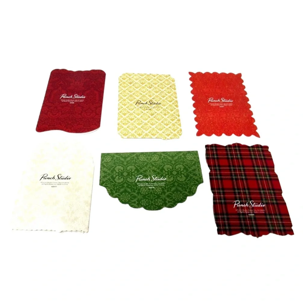 Punch Studio Traditional Victorian Die-Cut Holiday Ephemera Note Cards (62065)